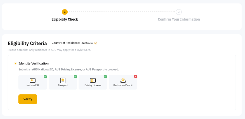 Verificación de identidad de Bybit