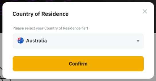 Selección de residencia en Bybit